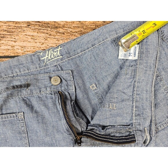 Old Navy FLIRT Women 14 100% Cotton Shorts Lightweight Blue Pockets Drawstrings - Picture 3 of 7
